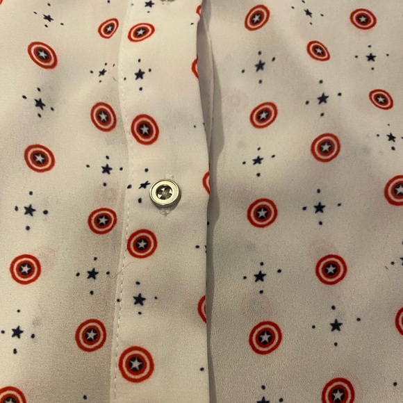 Her Universe Marvel Captain America top with tie - Picture 3 of 11